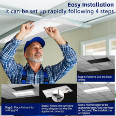 LG LED 72W 2x4 FT LED Light Flat Panel, 5 CCT Adjustable