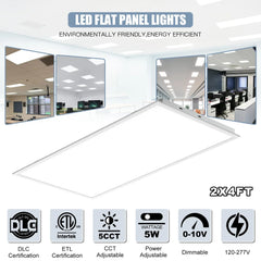 LG LED 72W 2x4 FT LED Light Flat Panel, 5 CCT Adjustable