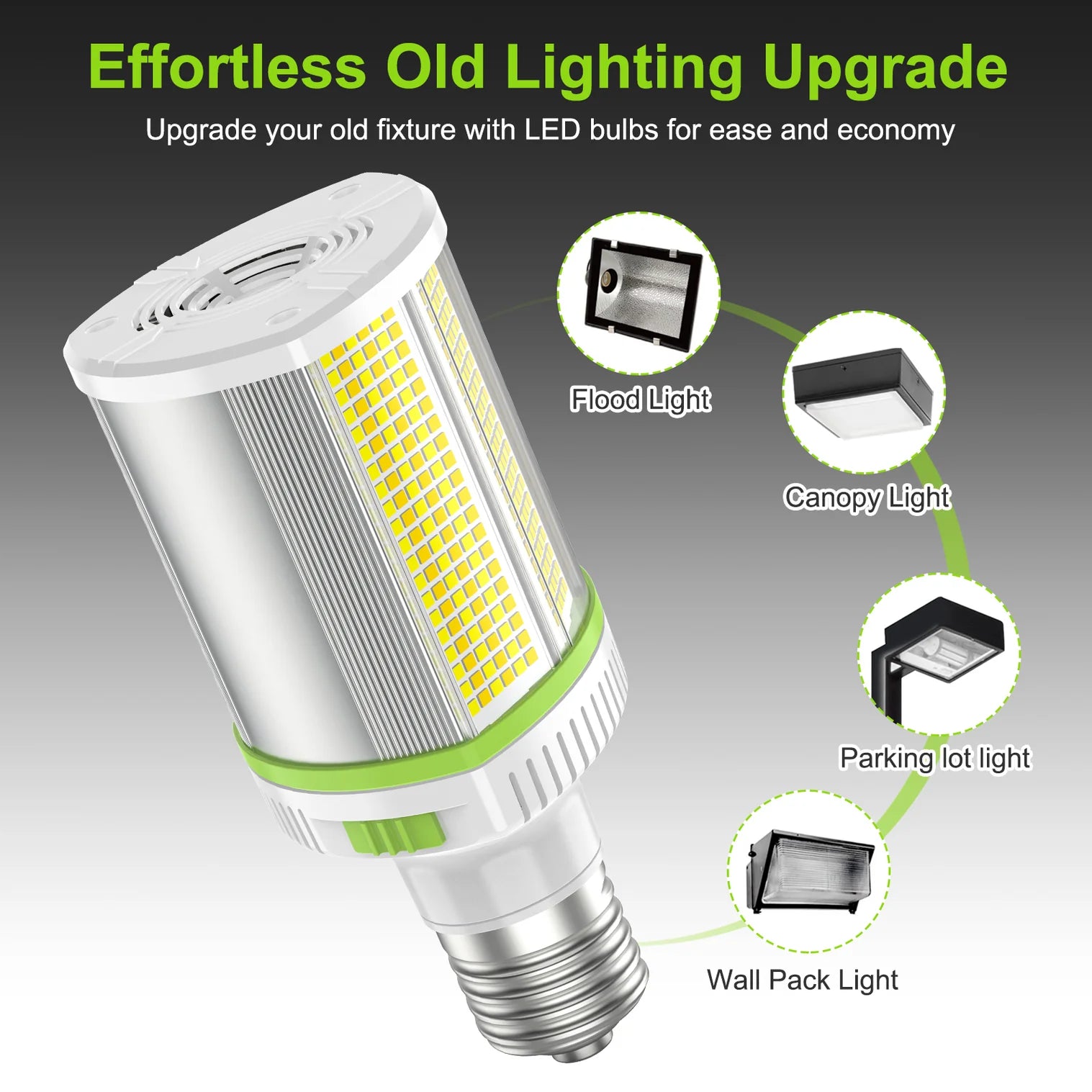 LG LED Equivalent LED Corn Light Bulb 5700K Large Area Cool Daylight White E39 Base