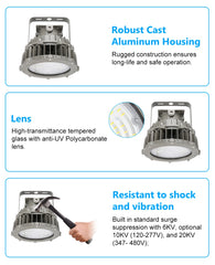 LED Explosion Proof Lighting 200W 32,000lm For Hazardous Areas