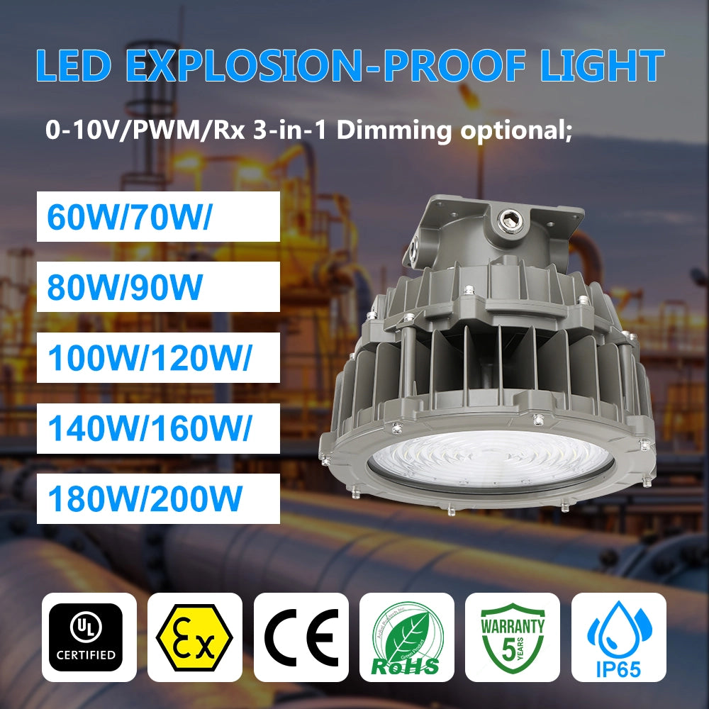 LED Explosion Proof Lighting 200W 32,000lm For Hazardous Areas