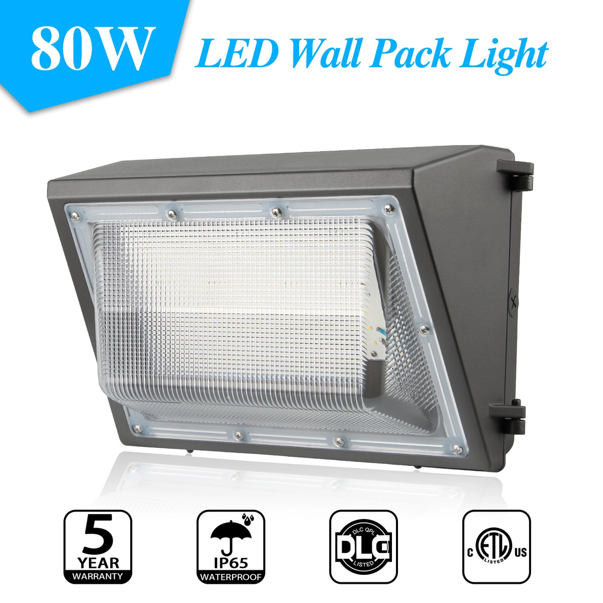 LG LED LED Wall Pack Light, Dusk to Dawn Photocell 5000K
