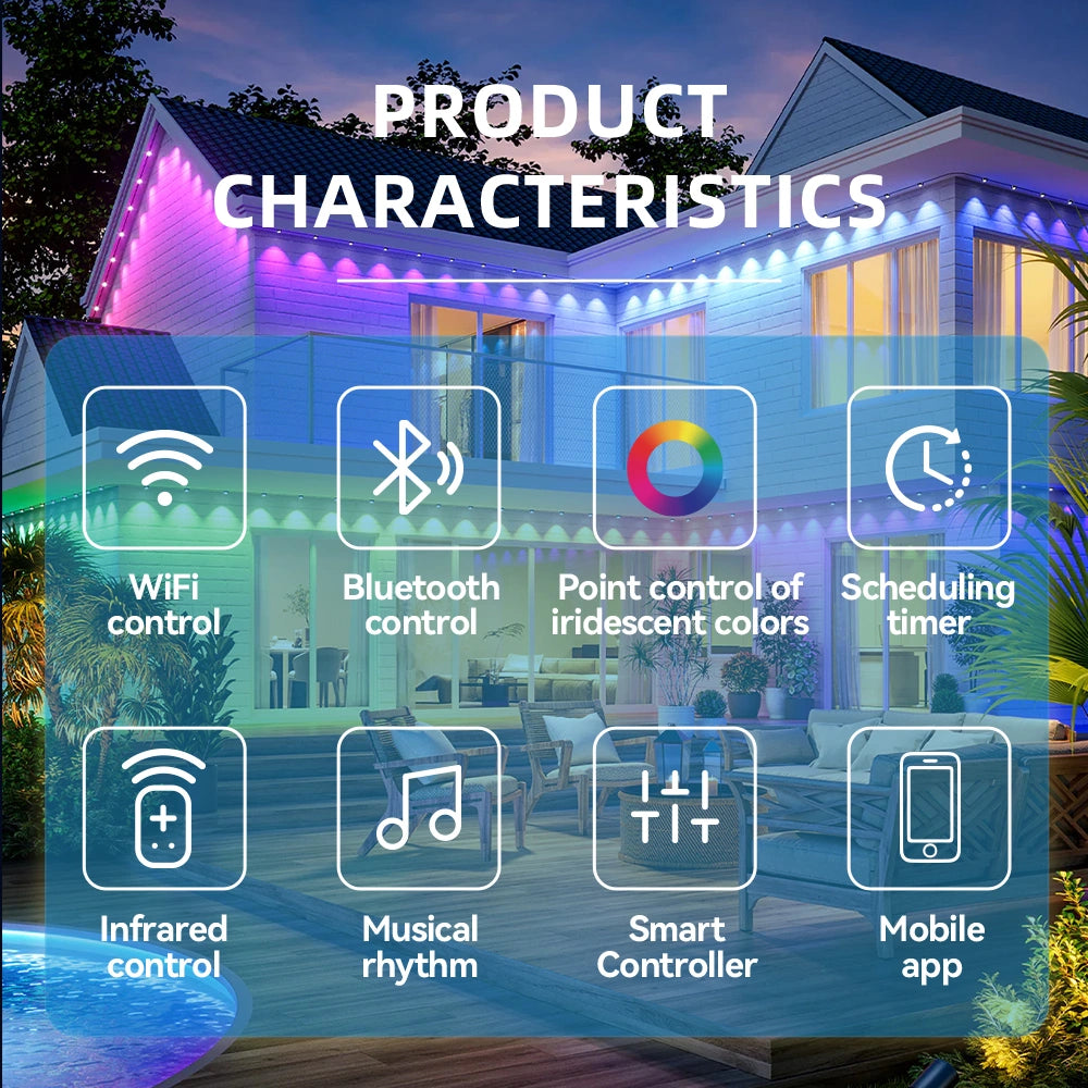 LG LED Permanent Outdoor Smart Under Eave Lights, IP67 Waterproof