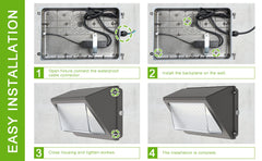 LG LED LED Wall Pack Light, Dusk to Dawn Photocell 5000K